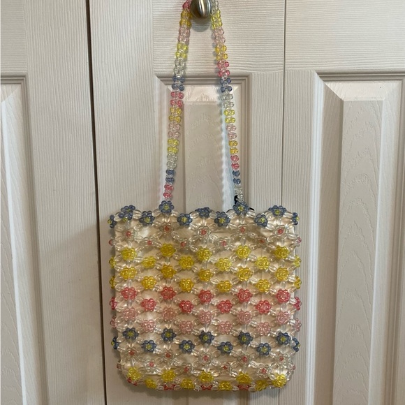 🍀NWT Cynthia Rowley Pastel Beaded Floral Handbag - Picture 2 of 3